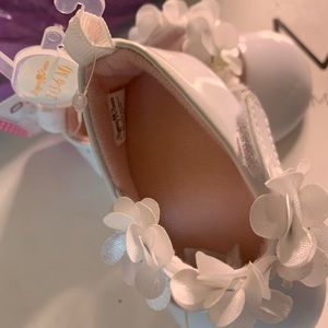 White Church patent leather baby shoes